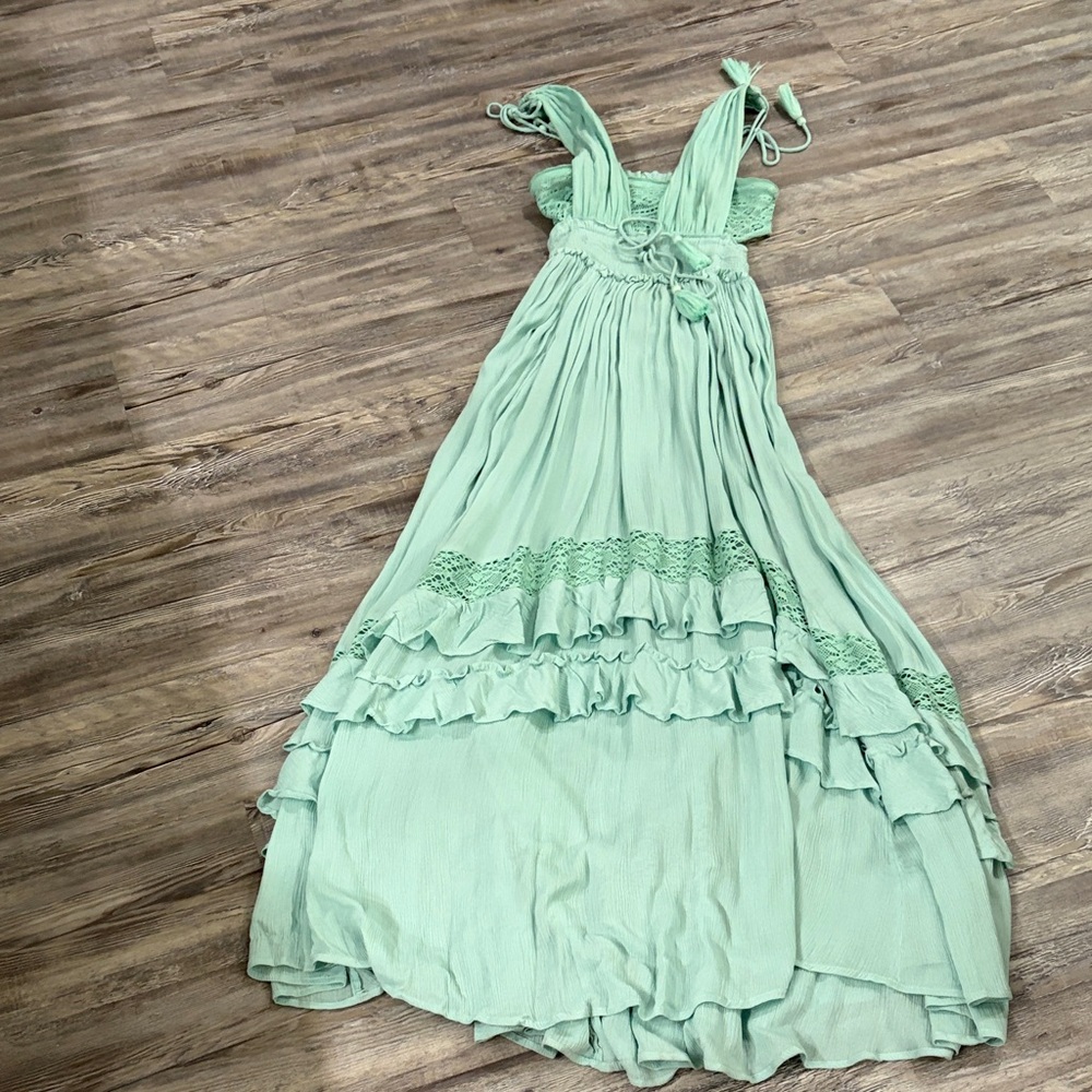 Free People Mint Green Maxi Dress